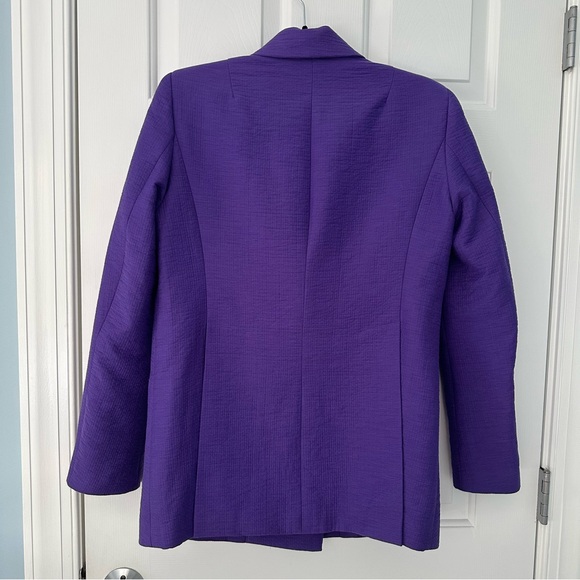 Rachel Comey Violet Purple Amboy Blazer Double Breasted Boxy Straight Jacquard 4 - Picture 5 of 10